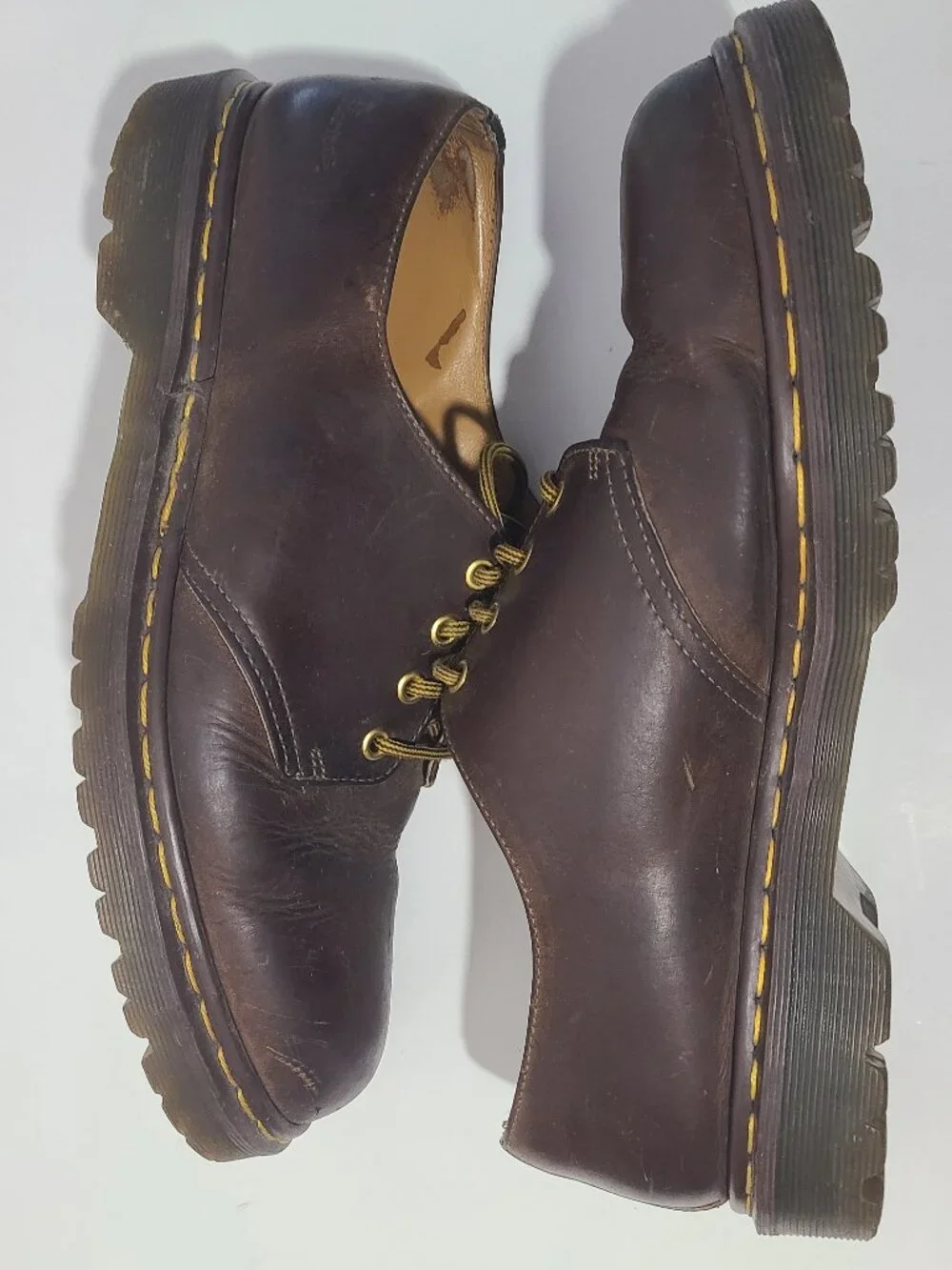 Vintage Dr Martens (1561 59) Oxford Brown Men's Shoes Size 12 Made in England